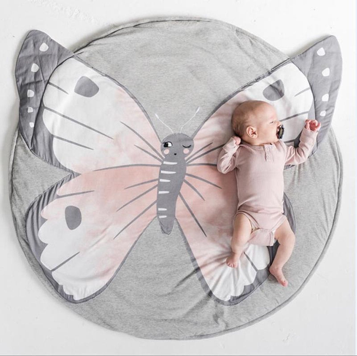 Speelkleed Vlinder - speelkleed voor baby's -Kruipkleed- Kraamcadeau- Babyshower- Baby Antislip