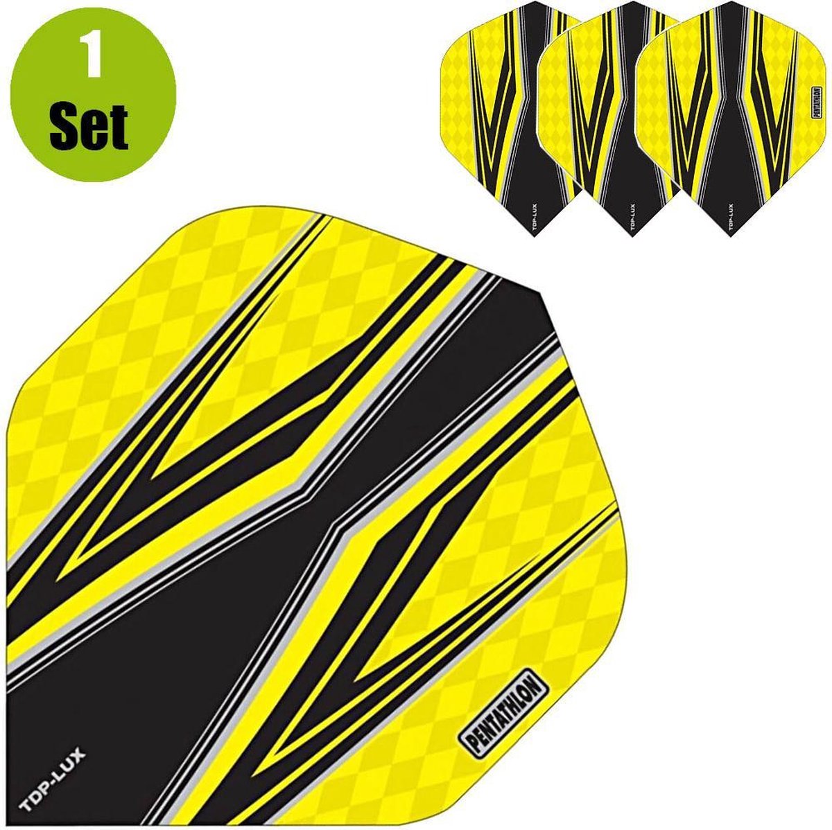Pentathlon TDP Lux Vision Black Dartflights - Geel- ()