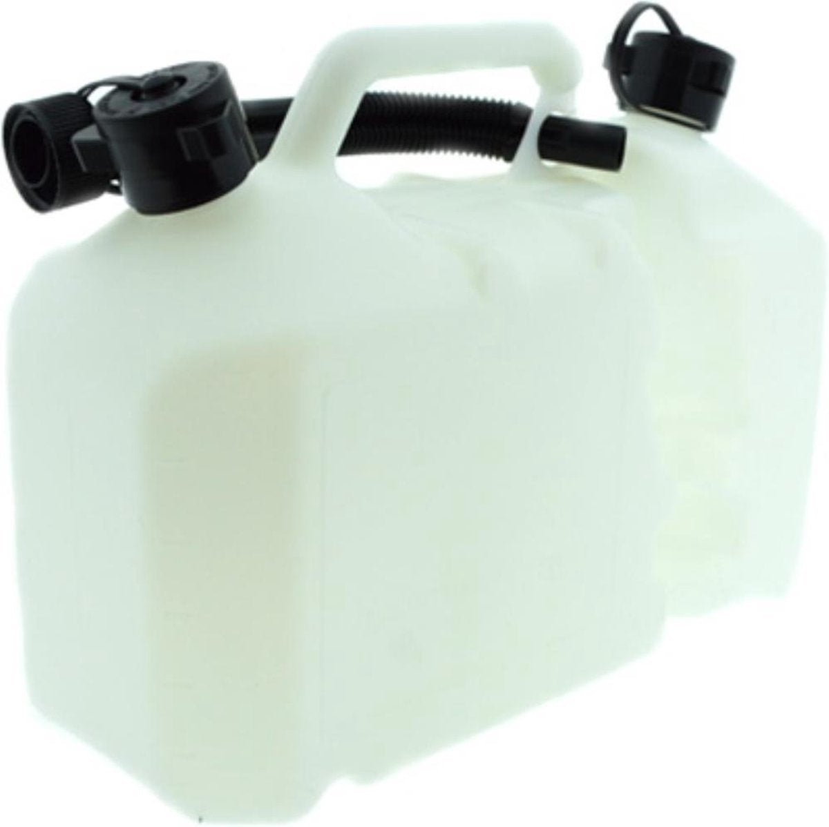Merkloos Plastic Brandstof Jerrycan - 8 liter - Brandstof / Olie - Wit