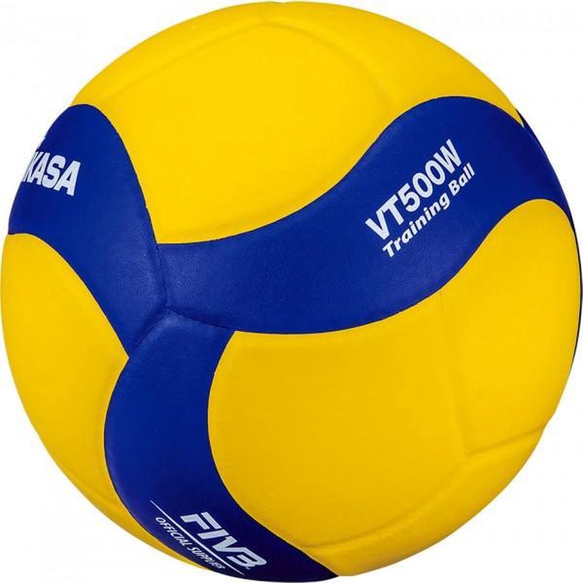Mikasa VT500W Volleybal - geel/blauw - maat 5