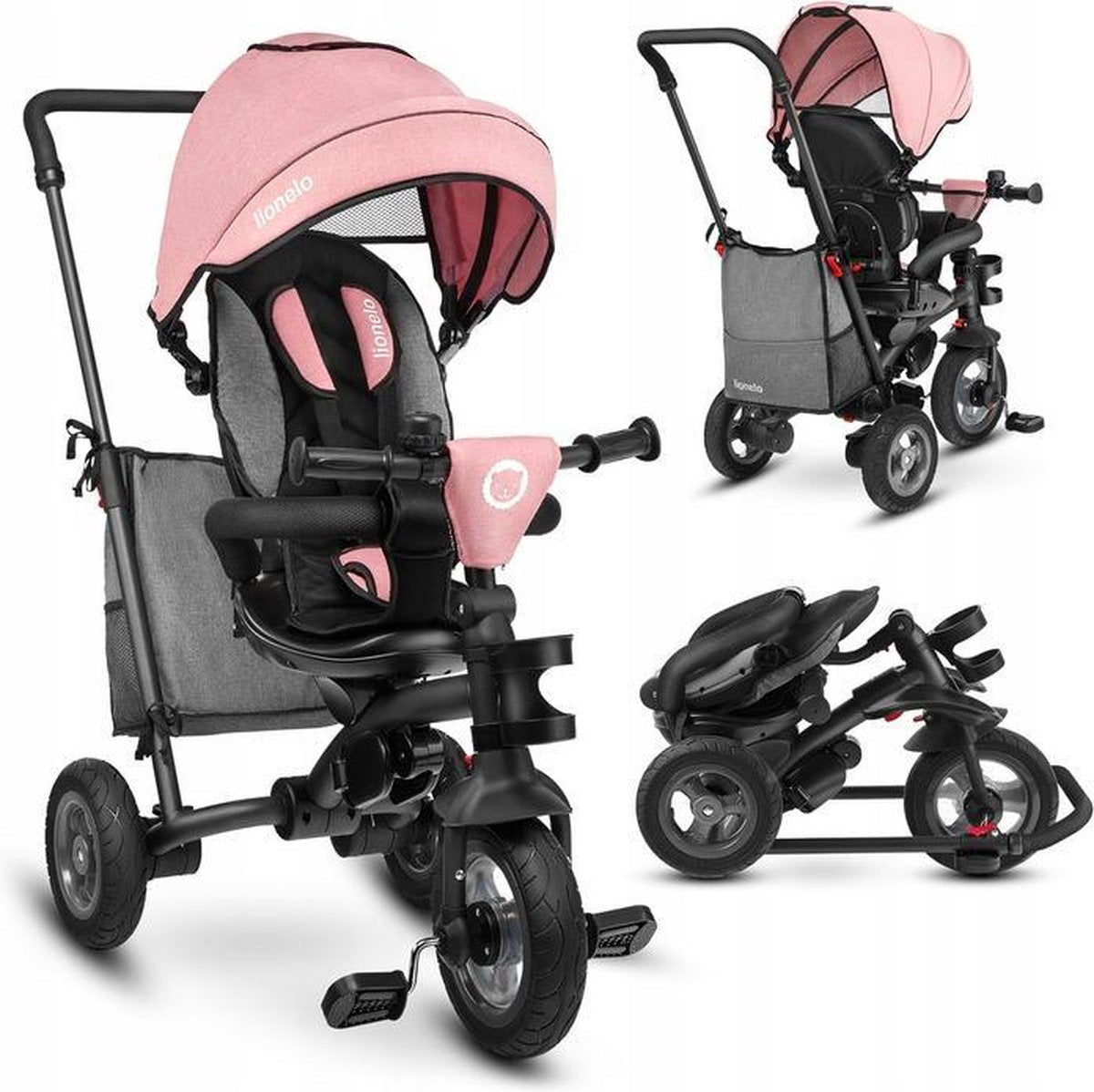 Lionelo Tris - 2 in1 driewieler - Roze
