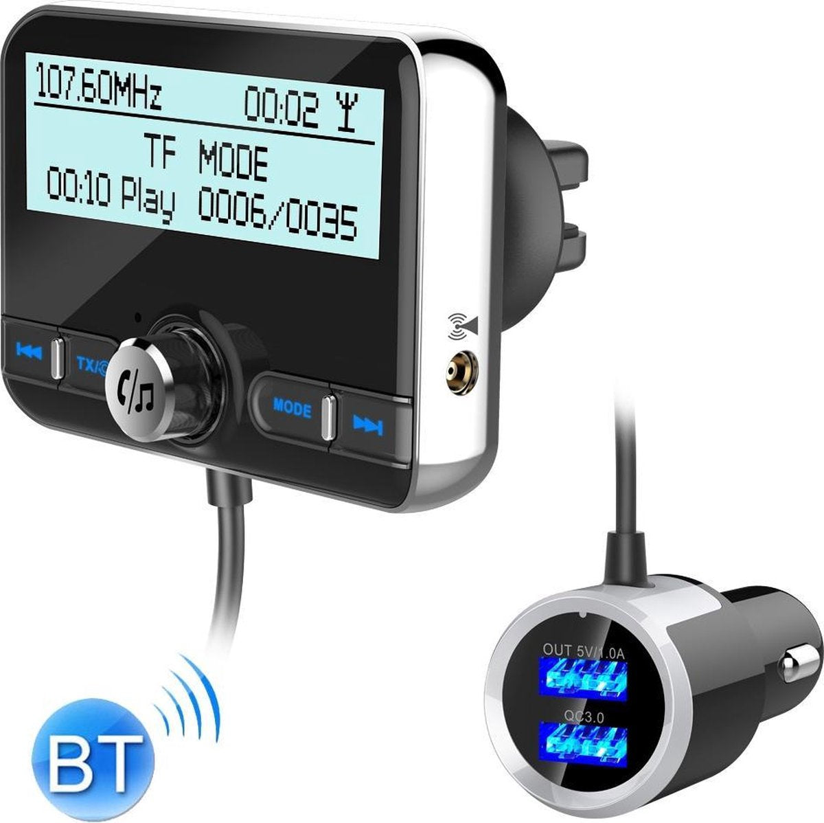 DAB002 Auto DAB Dual USB Opladen Smart Bluetooth Digitale Fm-zender Mp3-speler Car Kit