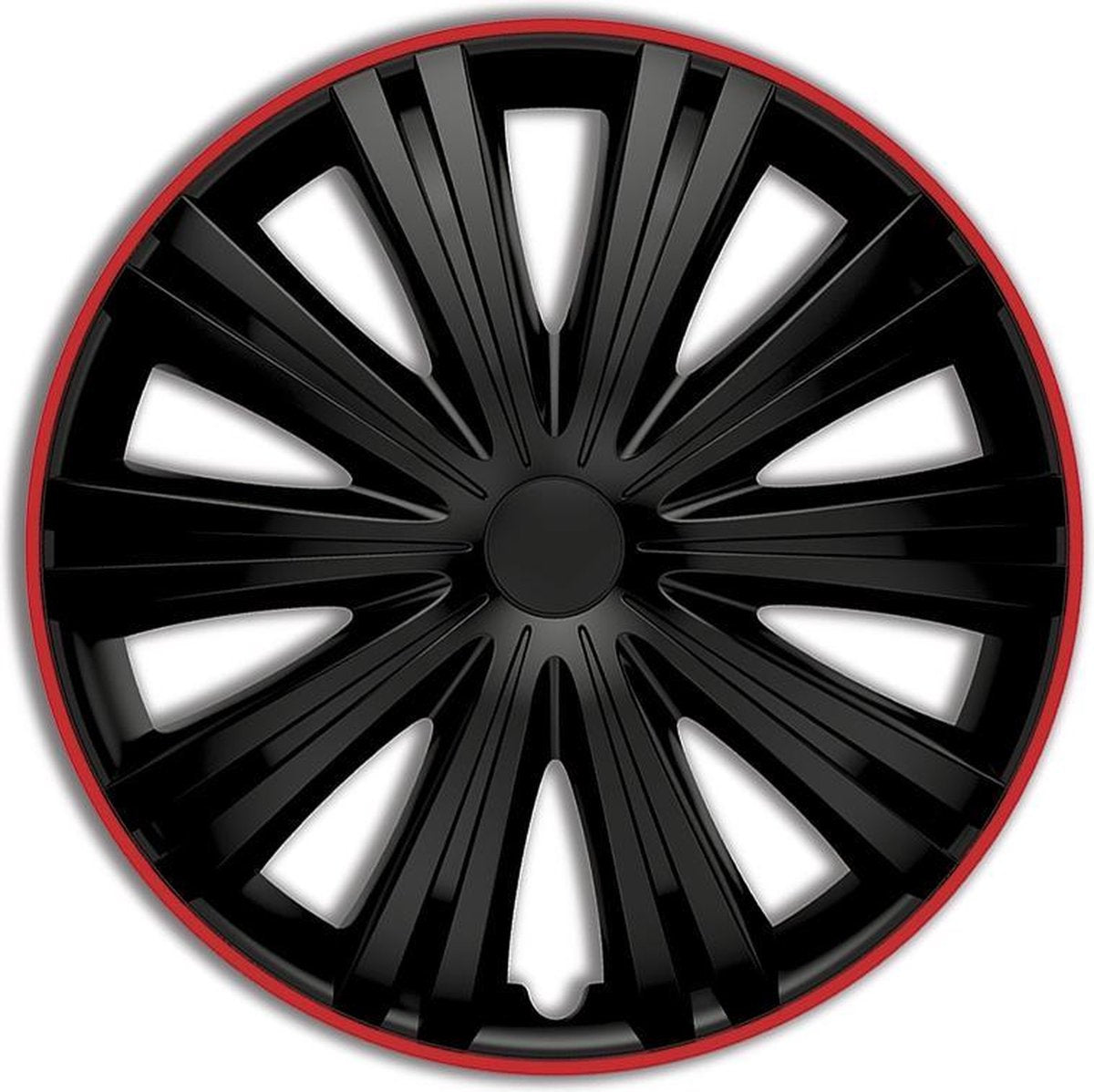 Autostyle Wieldoppen 15 inch Giga Zwart/Rood - ABS