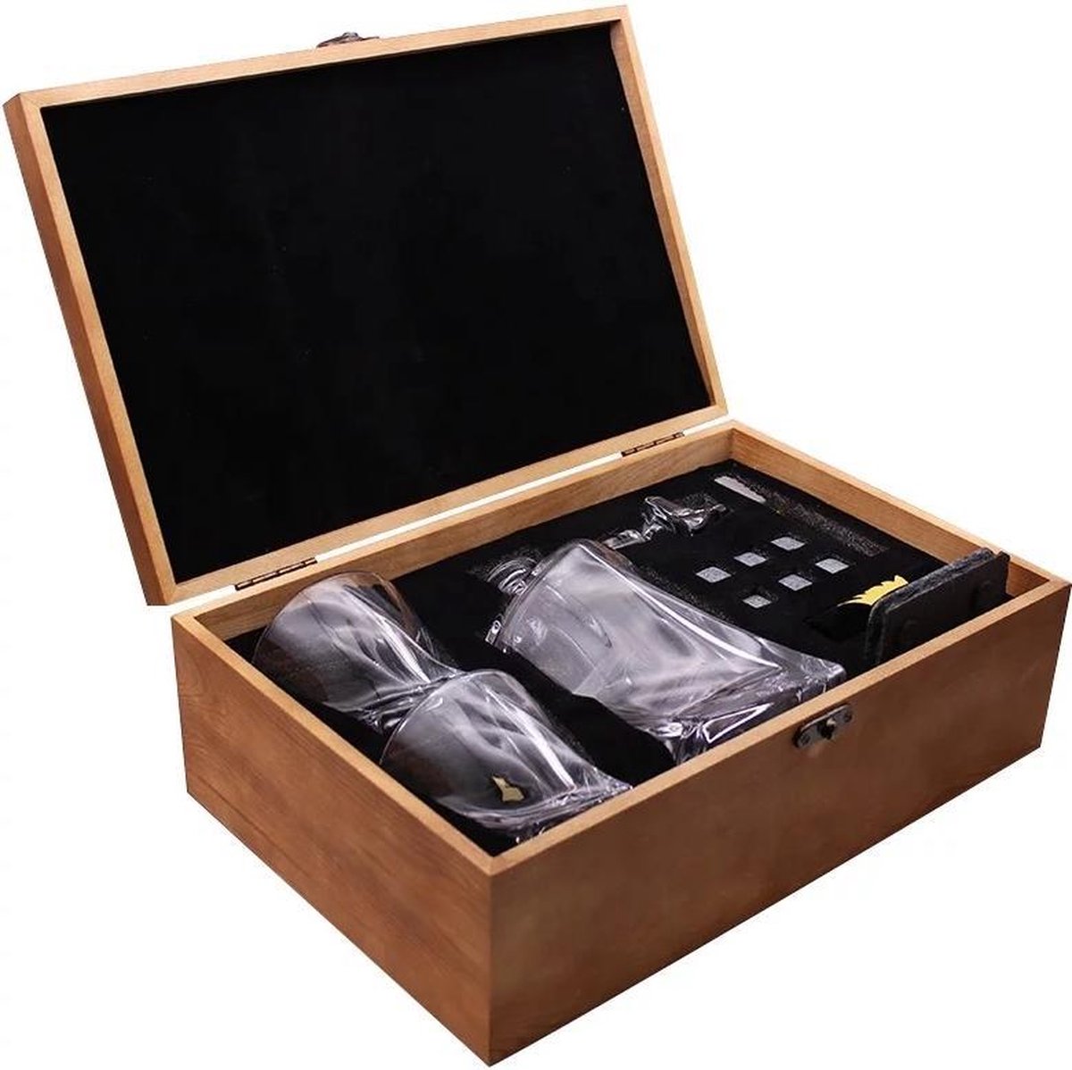 Limited Edition Whiskey Karaf Set - 2 Whiskey Glazen Set - 8 Whiskey Stones - 2 Stenen Onderzetters - Luxe Whisky Cadeauset - Decanteer Karaf Set