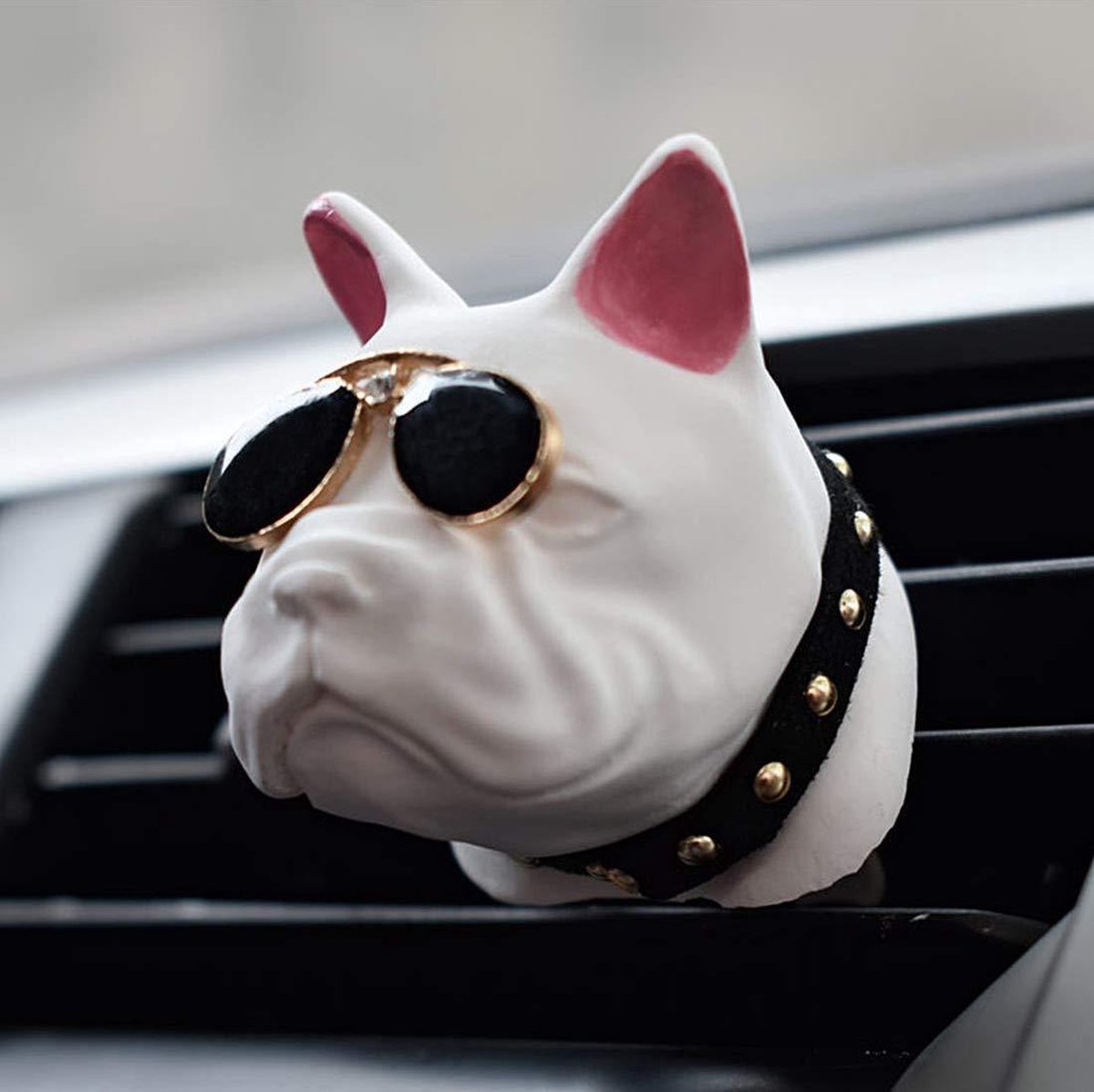 Geurhouder Franse Bulldog  Wit  -  Verfbaar