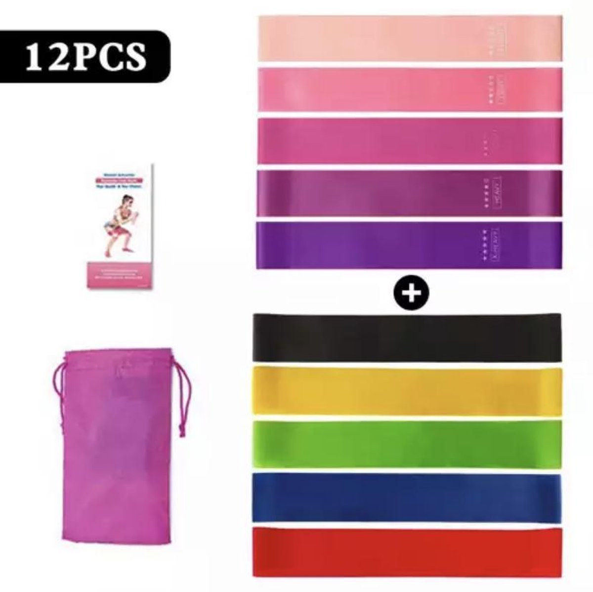 Premium 12 pack Weerstandsbanden Set - Met Gratis Draagtas en Oefeningen - Full option