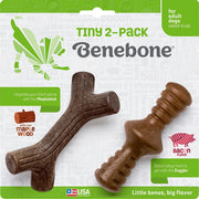 Jack and Vanilla - Benebone Tiny Maple Stick + Zaggler Bacon - voor kleine harde bijters tot 7 kg