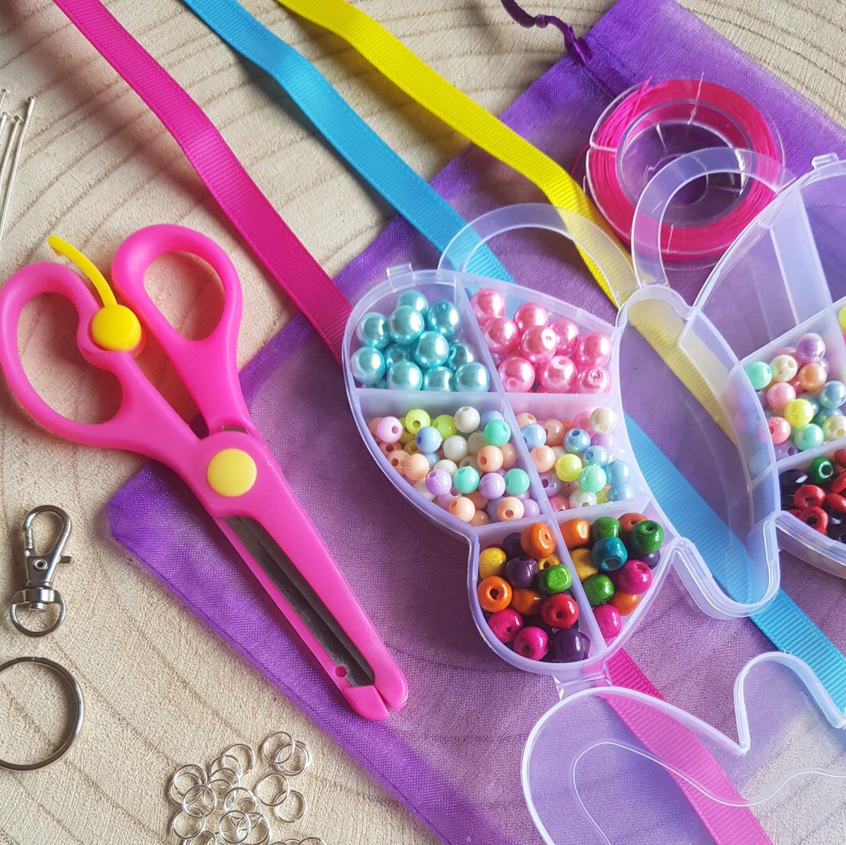 Volledig Pakket Sieraden Maken voor Kinderen-ca 415 Kralen en Onderdelen- Oorbellen
