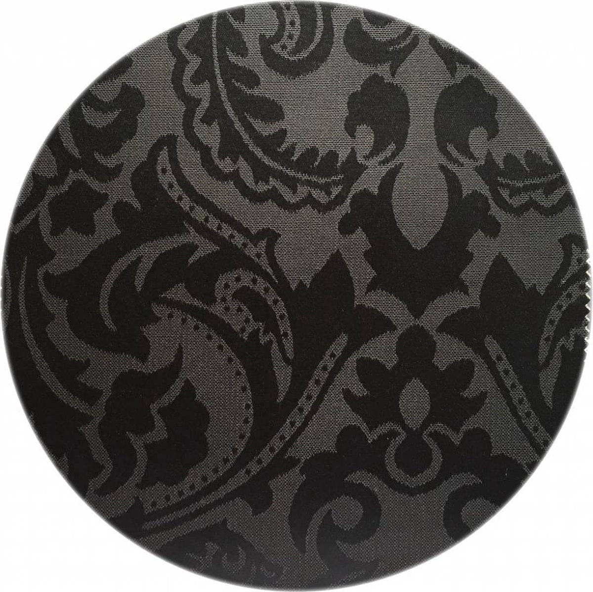 MixMamas Rond Tafelkleed Gecoat - Ø 160 cm - Barok -Jacquard - Zwart