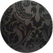 MixMamas Rond Tafelkleed Gecoat - Ø 160 cm - Barok -Jacquard - Zwart