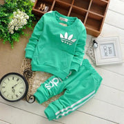 Trainingspakken-Meiden-Jongens-Outfit-Kledingset-Groen-Maat 80