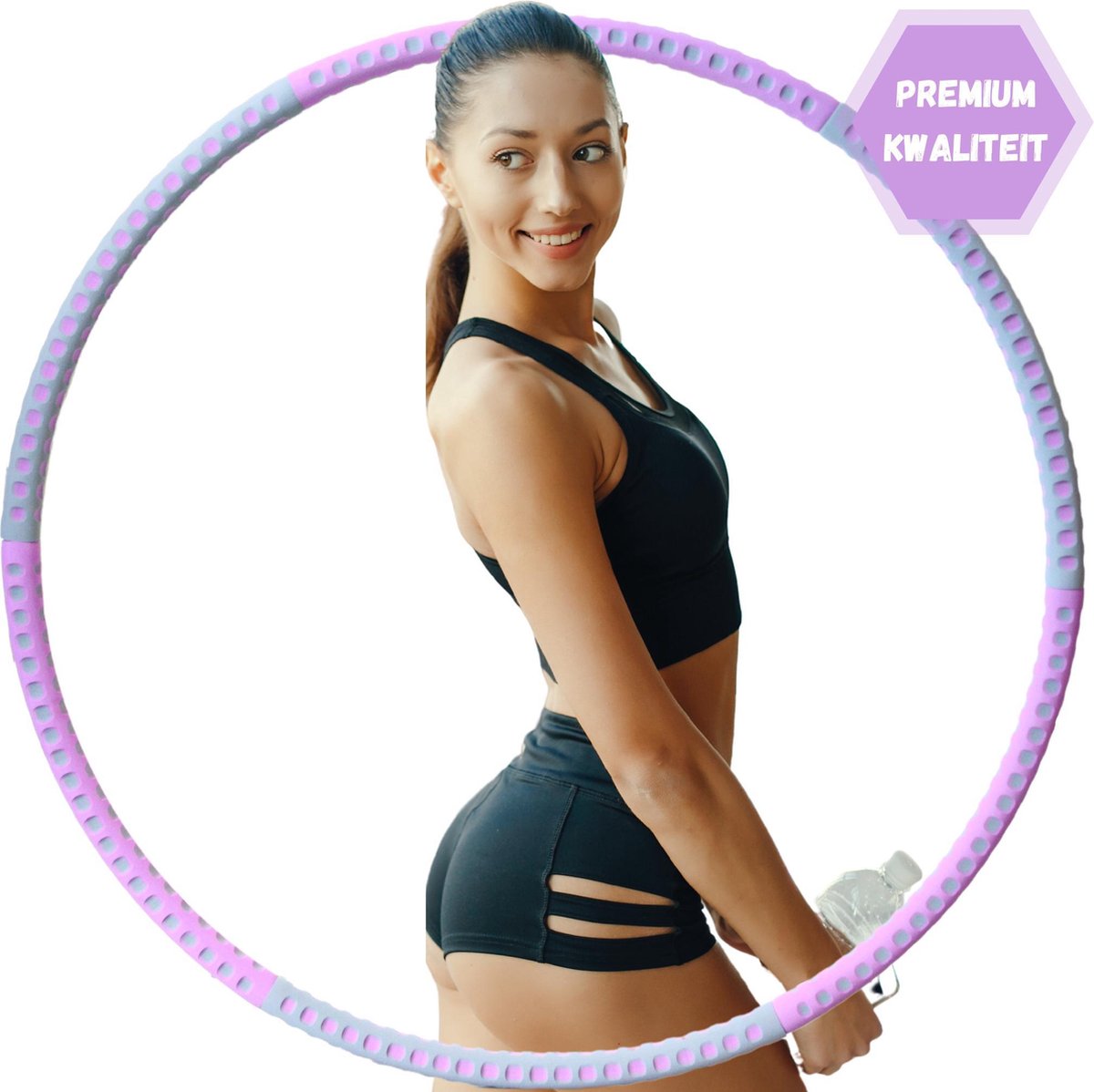 Fitness Hoelahoep - Voor Volwassenen - Paars - Grijs - Weighted Hula Hoops - Hoepel Fitness