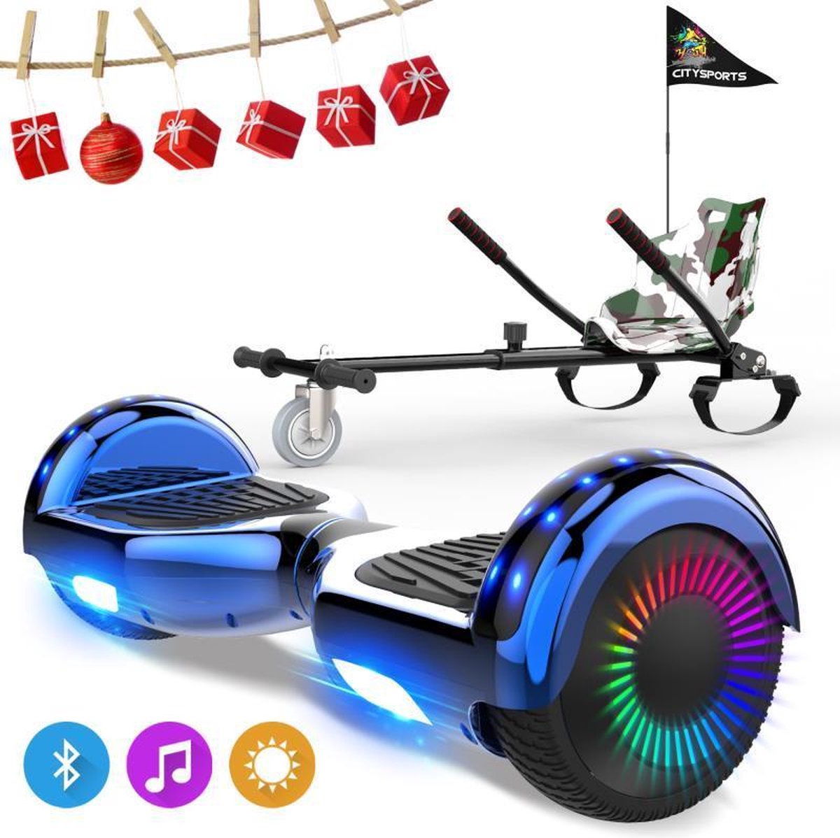 Evercross 6.5 inch Hoverboard met Flits Wielen