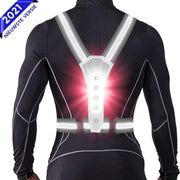 Nince Hardloop Verlichting Van Hoge Kwaliteit USB Oplaadbaar Grijs - Hardloopvest Grijs - Reflecterend vest