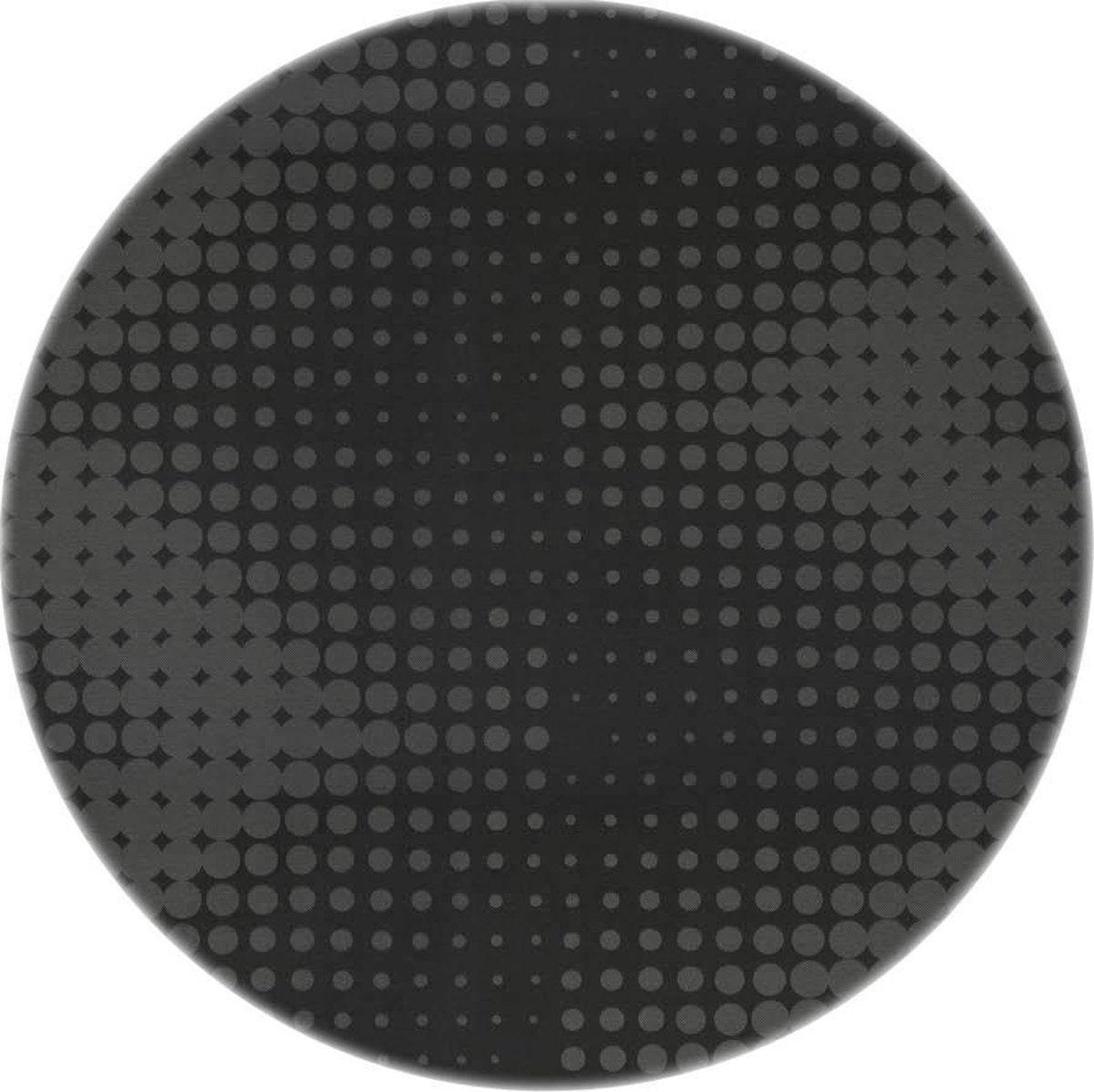 MixMamas Rond Tafelkleed Gecoat - Ø 180 cm - Hippe Stippen - Zwart