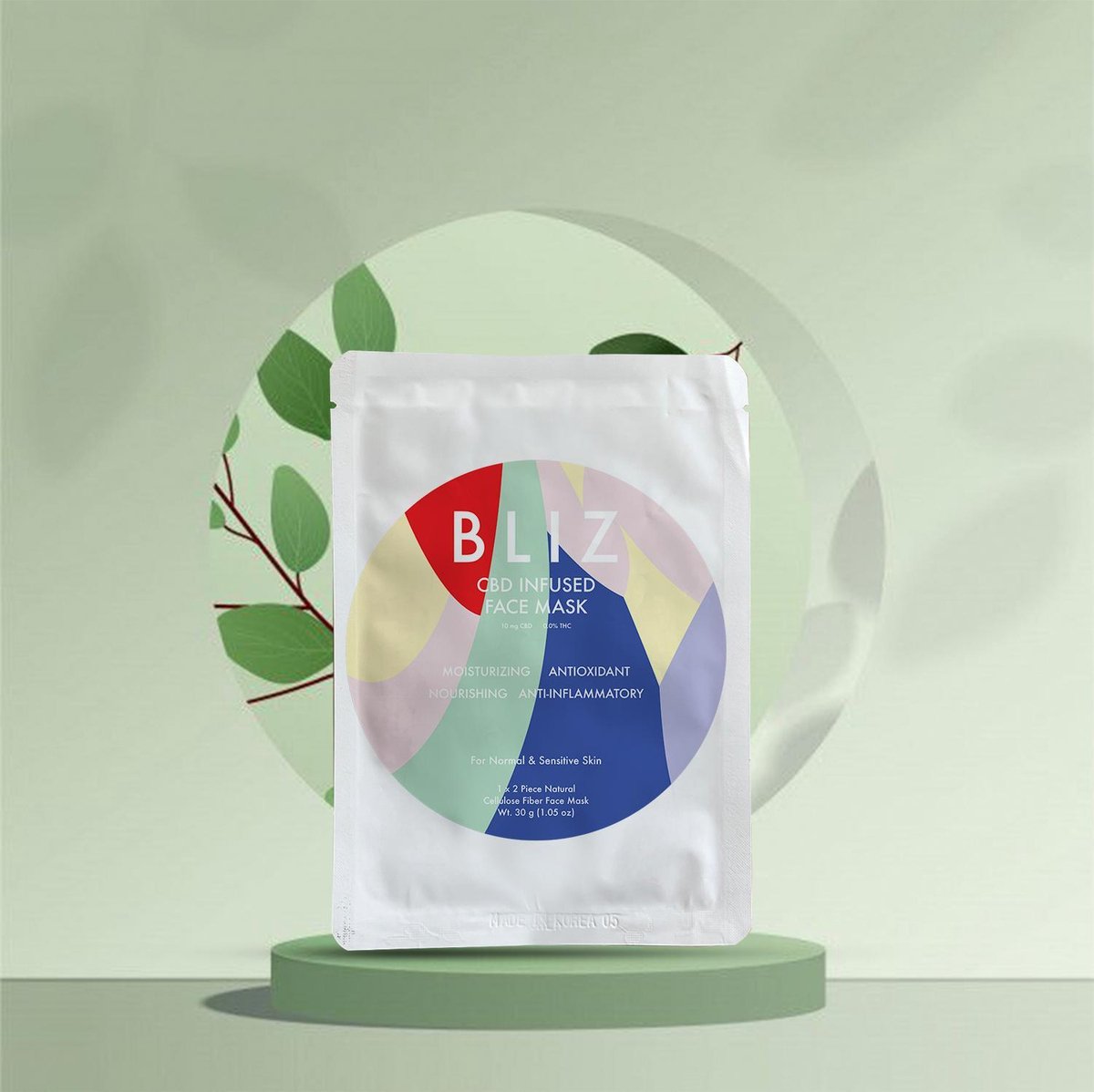 BLIZ - CBD Face Mask - Gezichtsmasker - 100% Natuurlijk - Beauty - Huisverzorging - Verzorgend - Hydraterend
