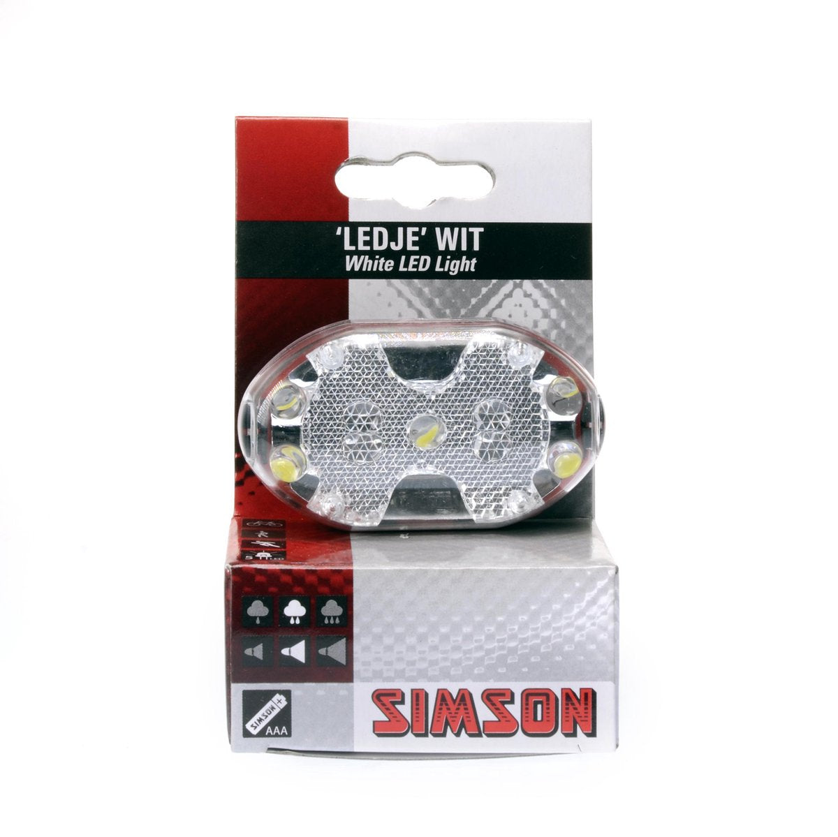 Simson v licht 5 led wit