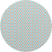 MixMamas Rond Tafelzeil - Ø 140 cm - Oogjes - Taupe/Turquoise