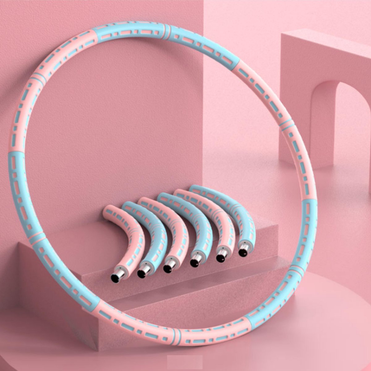 W&Z Fitness Hoelahoep - Hula hoop - Yoga Ring - Afvallen Waist Trainer - 1-4kg - 90cm