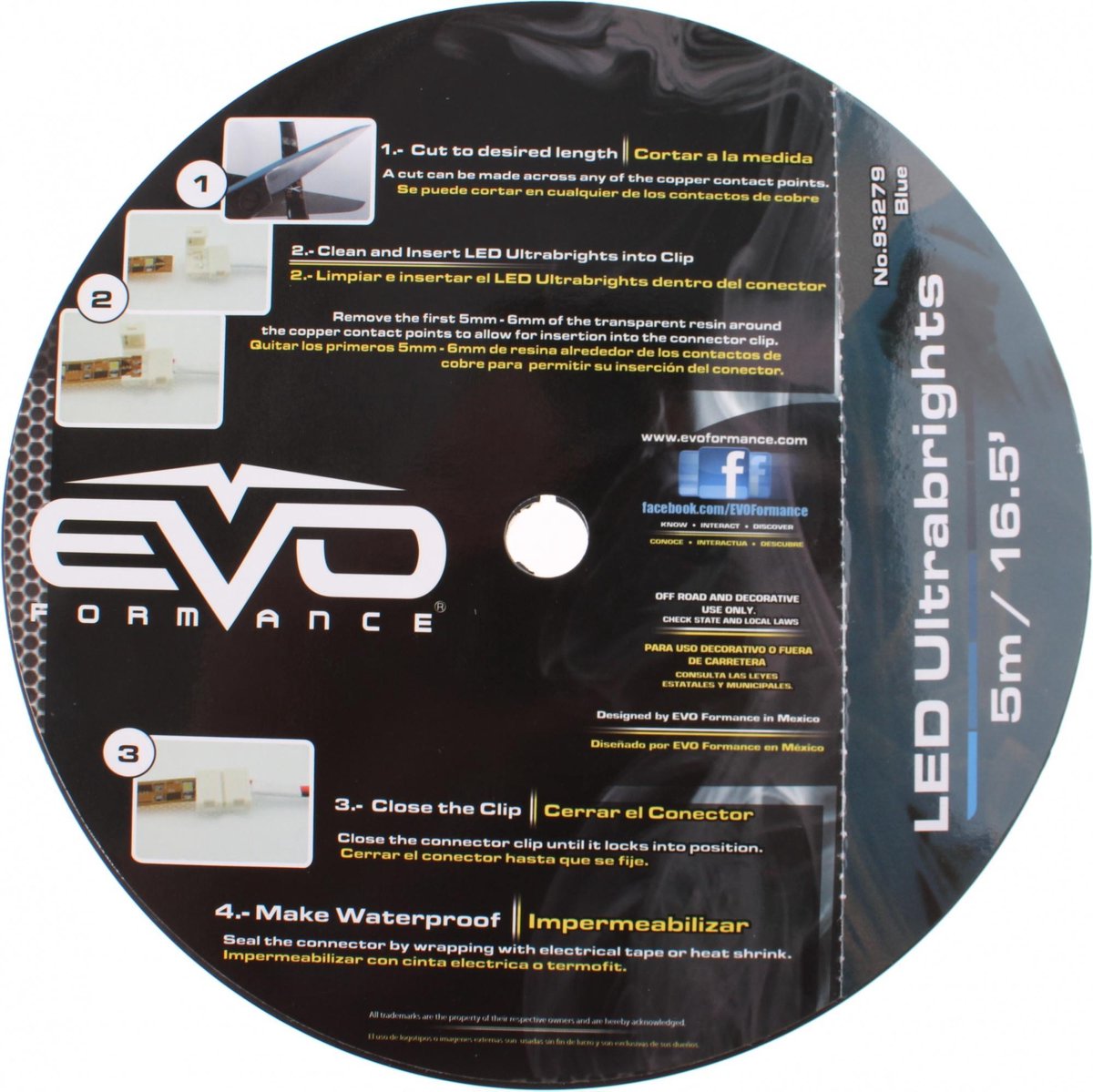 Evo Formance Led-strip Flexibel 12 Volt 500 Cm Op Rol Blauw