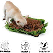 Snuffelmat Hond Kat Honden Speelgoed Puppy Speelgoed Katten Speeltjes - Snuffelmatten Voor Honden en Katten intelligentie - Hersenwerk - Speelmat - Konijnen - Training - Speeltjes - Trainingsmat - Anti-Schrok - Snuffelkleed - Groen Met Klittenband