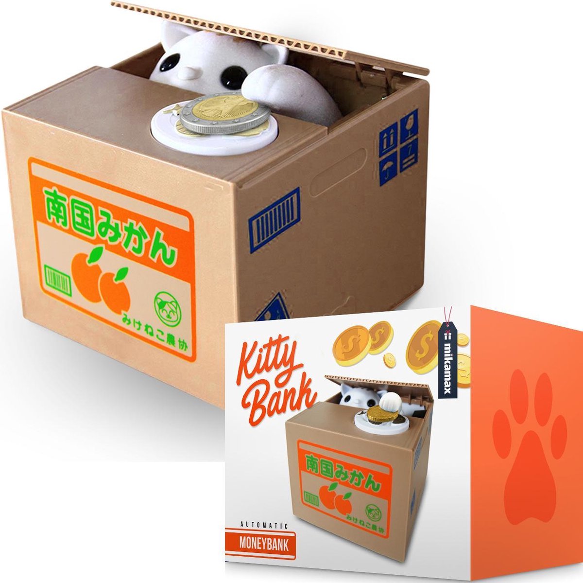 MikaMax Kitty Spaarpot - Stelende Kittenbank - Stimulans om te sparen - Elektrische spaarpot voor dierenvrienden