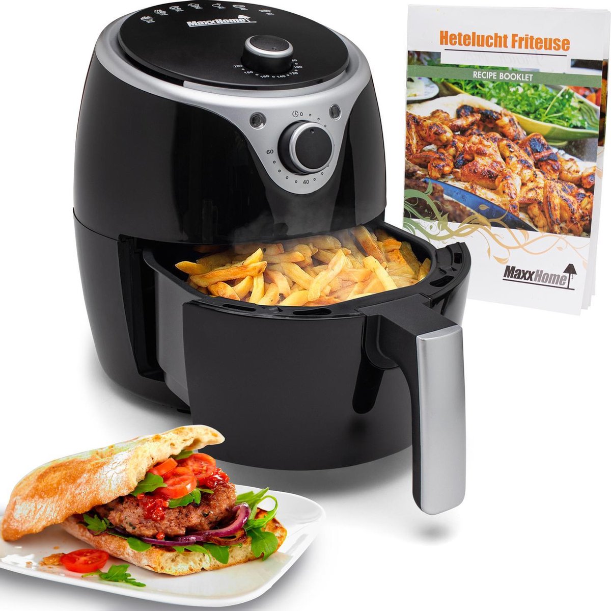MaxxHome Hetelucht Friteuse - Maat L