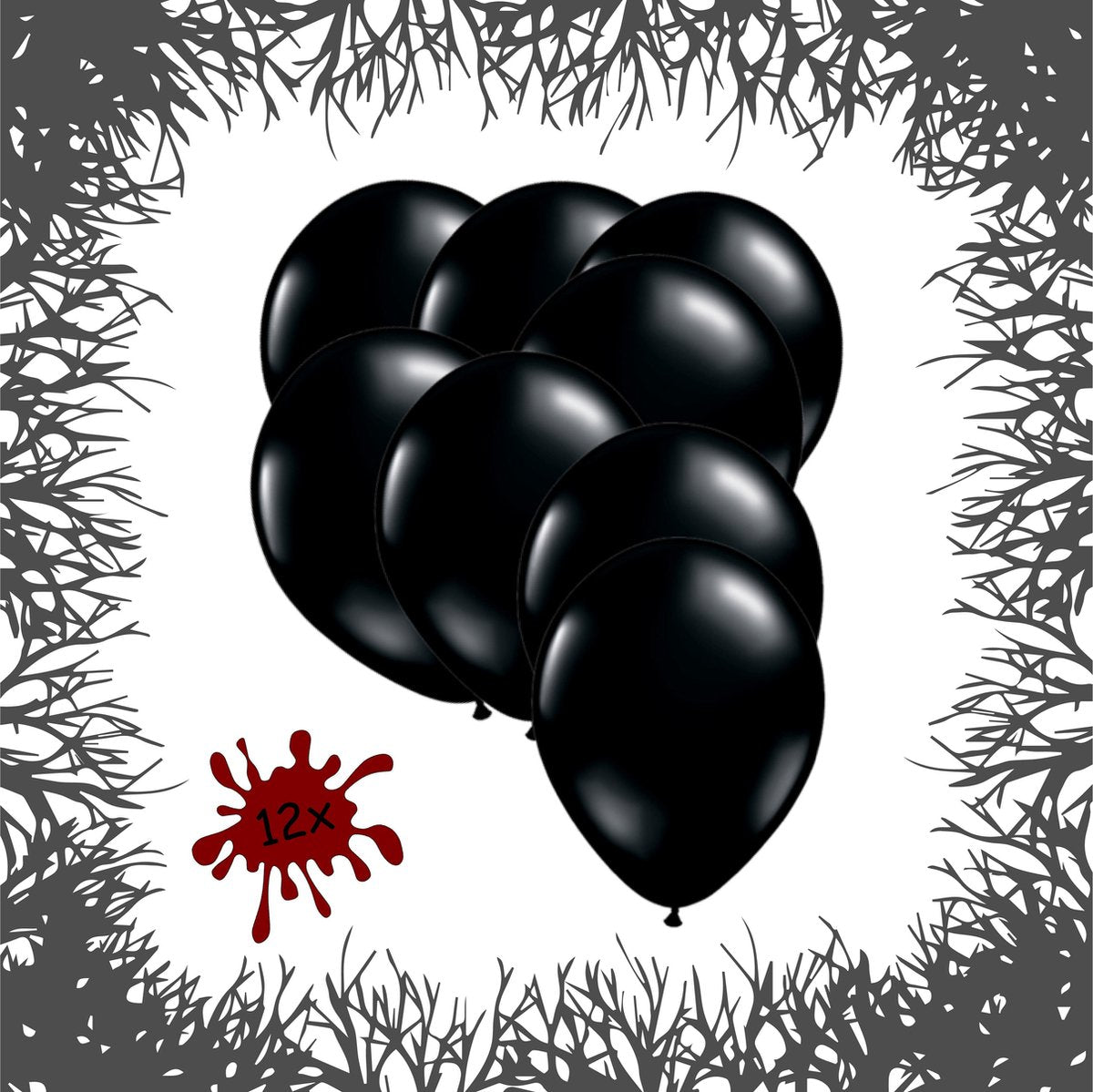 Premium Ballonnen Midnight Black 12 stuks 30 cm