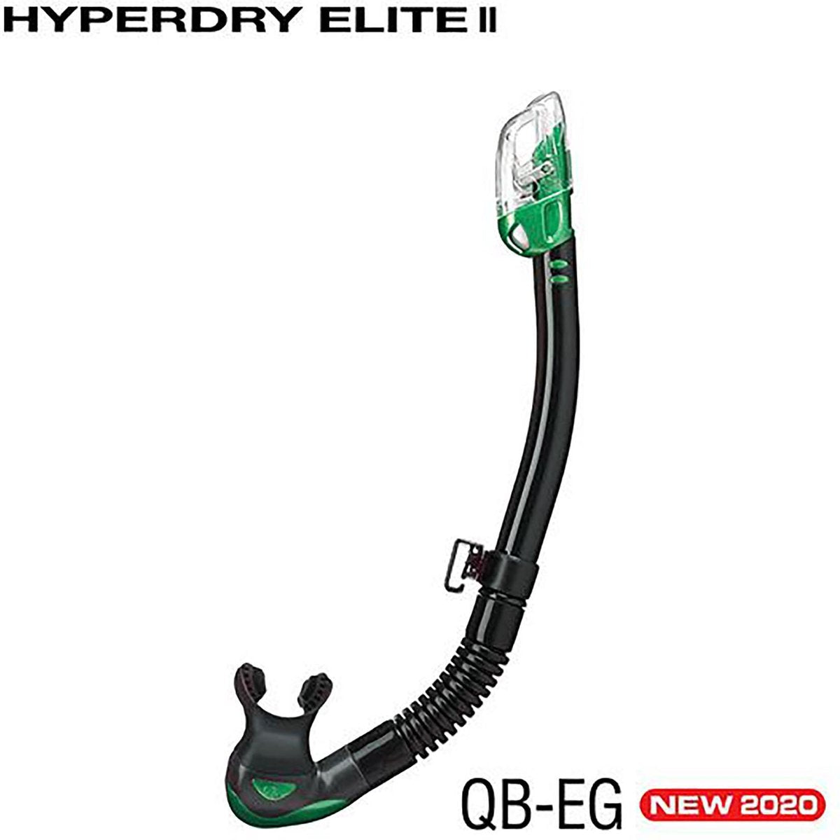 TUSA Hyperdry Elite II snorkel - zwart/groen