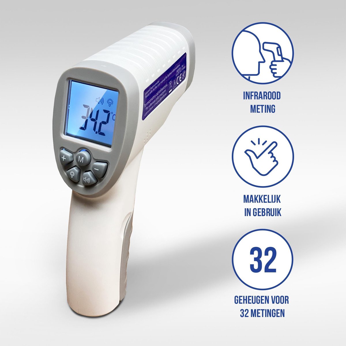 BeSafe PA-1 Infrarood Thermometer Voorhoofd - Wit