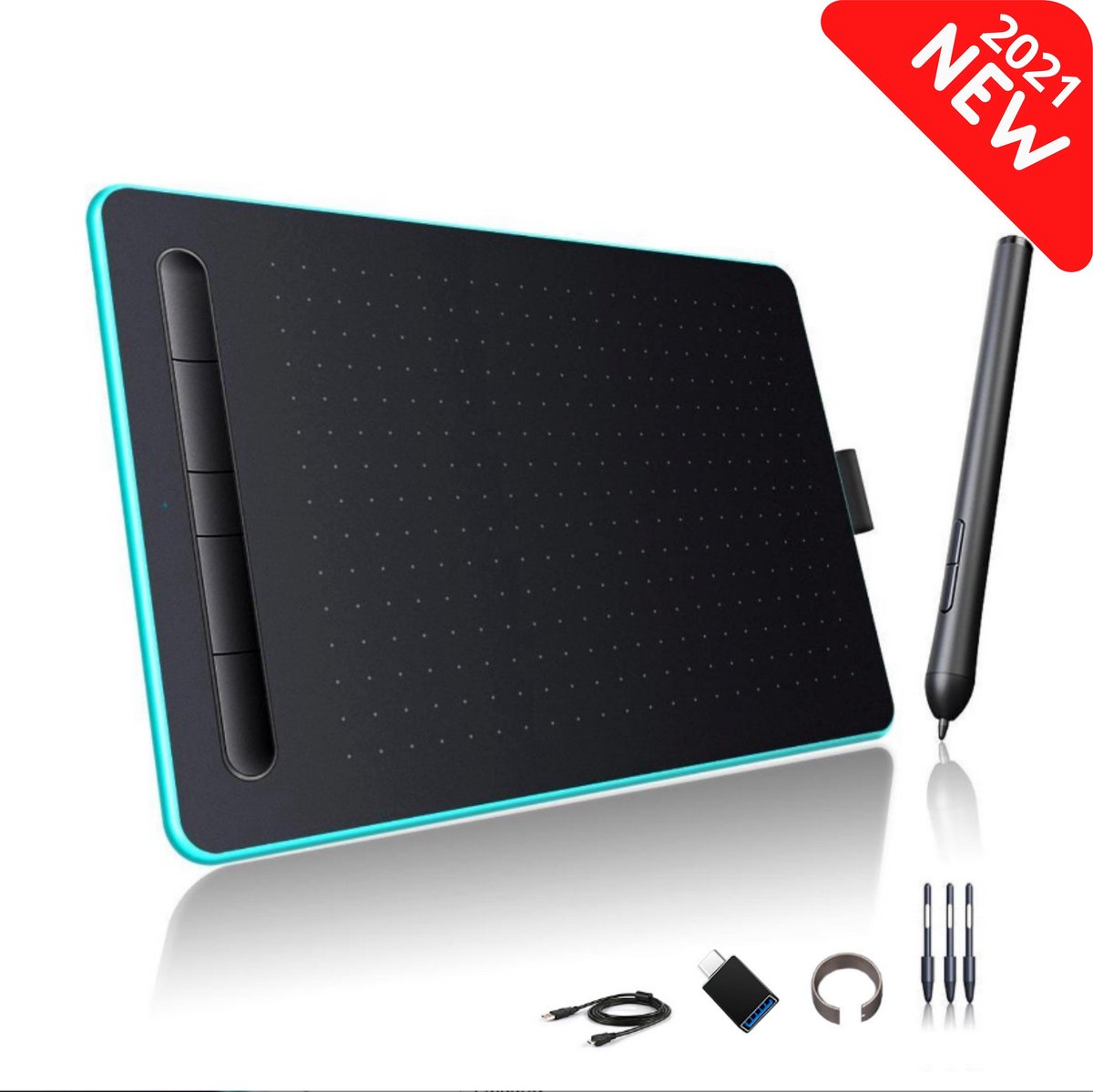 W&Z Grafische Teken Tablet - Tekentablet - 5080 lpi - Teken pen - 210 x 140 mm