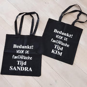 tas juf cadeau bedankt verjaardag  Kan met extra persoonlijke tekst voor juf meester stage afscheid cadeau collega bedanken anders tekstbord man vrouw dames heren  Juffendag cadeau  Einde schooljaar   juf