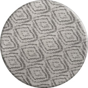 MixMamas Rond Tafelkleed Gecoat - Ø 160 cm - Grote etnische ruit - Grijs