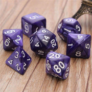 Polydice / dobbelstenen Set Marmer Paars