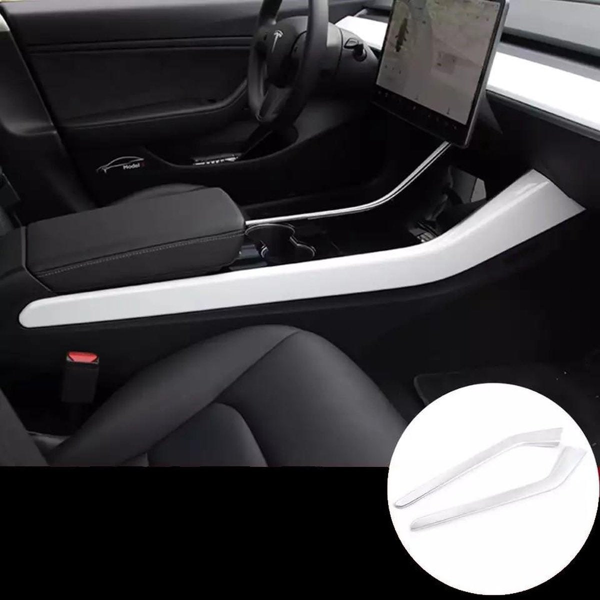 Tesla Model 3 Middenconsole Afwerking Cover Wit Auto Interieur Accessoires Nederland België