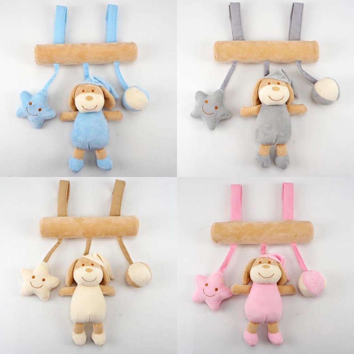 baby knuffel hond roze