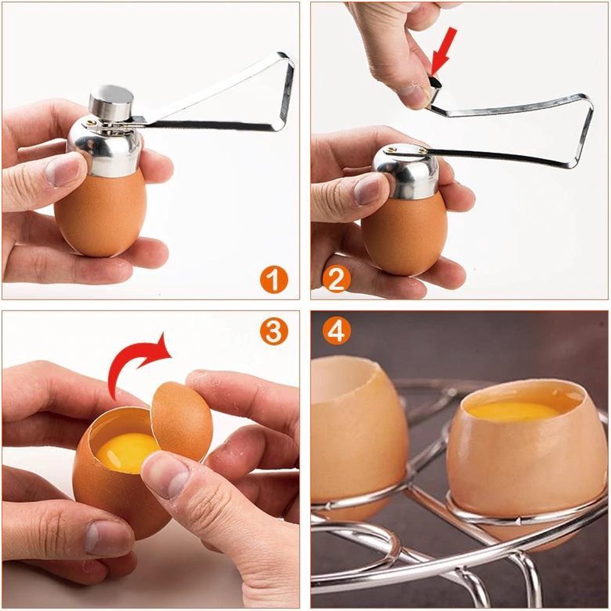 Invendio | ei topper | met gratis eierdooier splitser