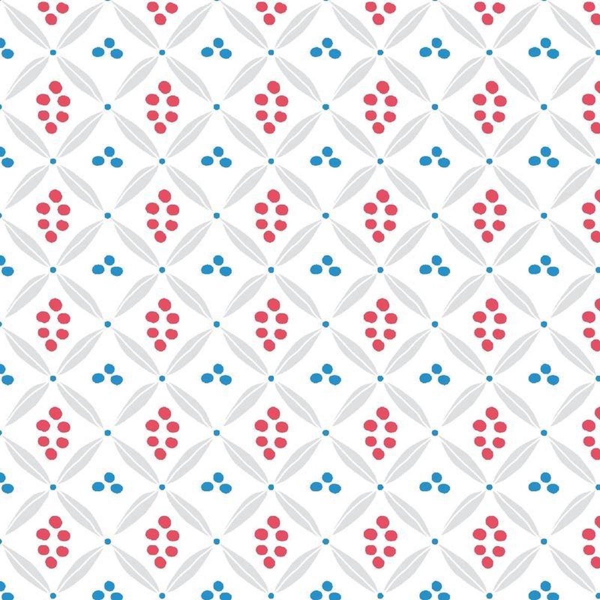 60x Papieren servetjes wit met stippenprint 33 x 33 cm