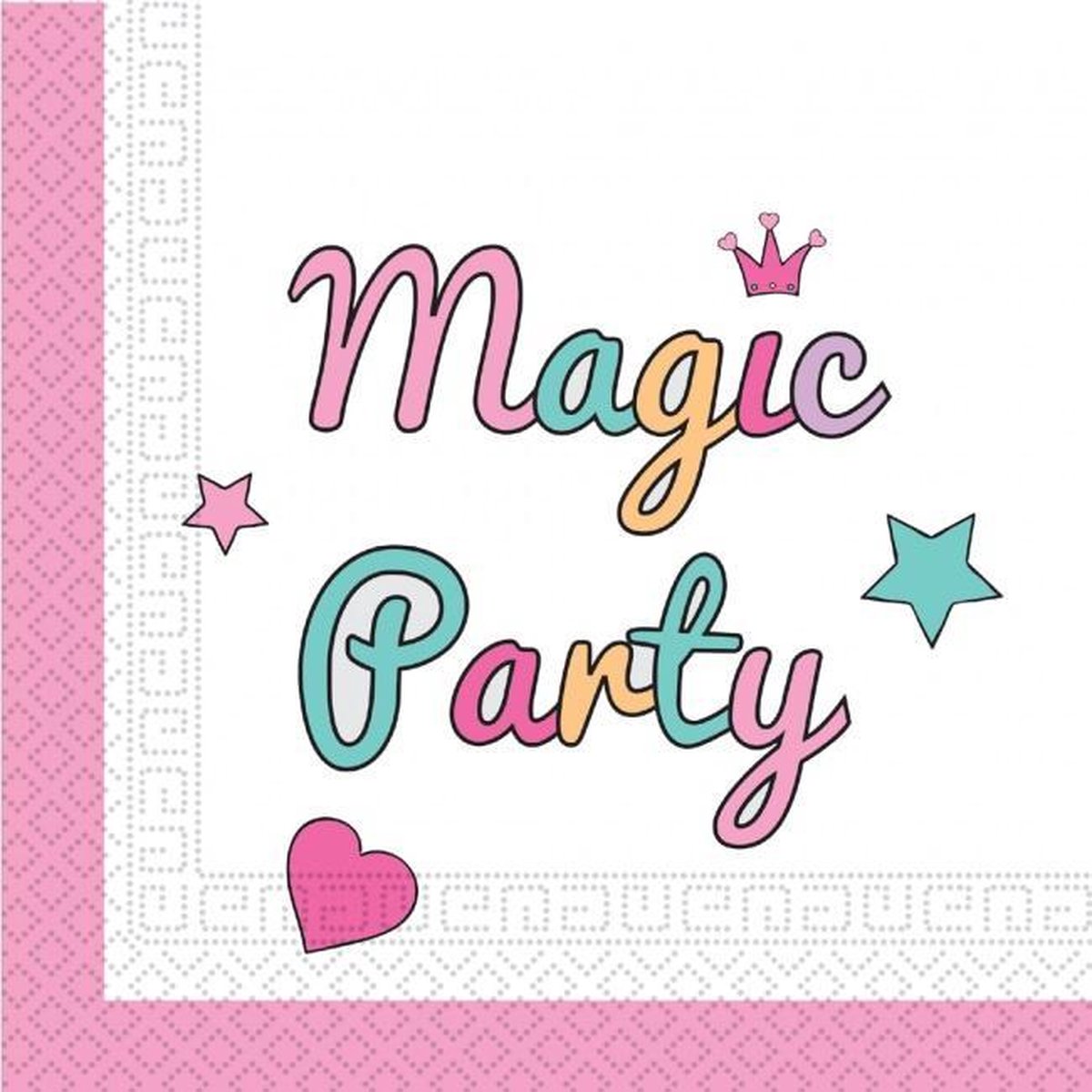 Procos Servetten Magic Party 33 X 33 Cm Papier Blauw 20 Stuks