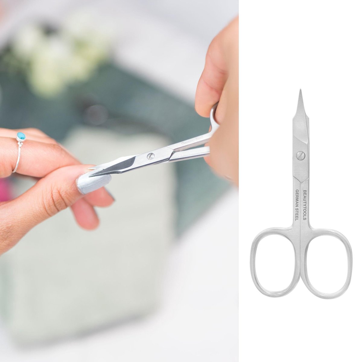 BeautyTools Professioneel Nagelschaar Hoekjes voor Vingernagels en Teennagels - Pedicure / Manicure Schaar – Zeer Stevig Recht snijvlak – 9 cm (NS-0812) INOX