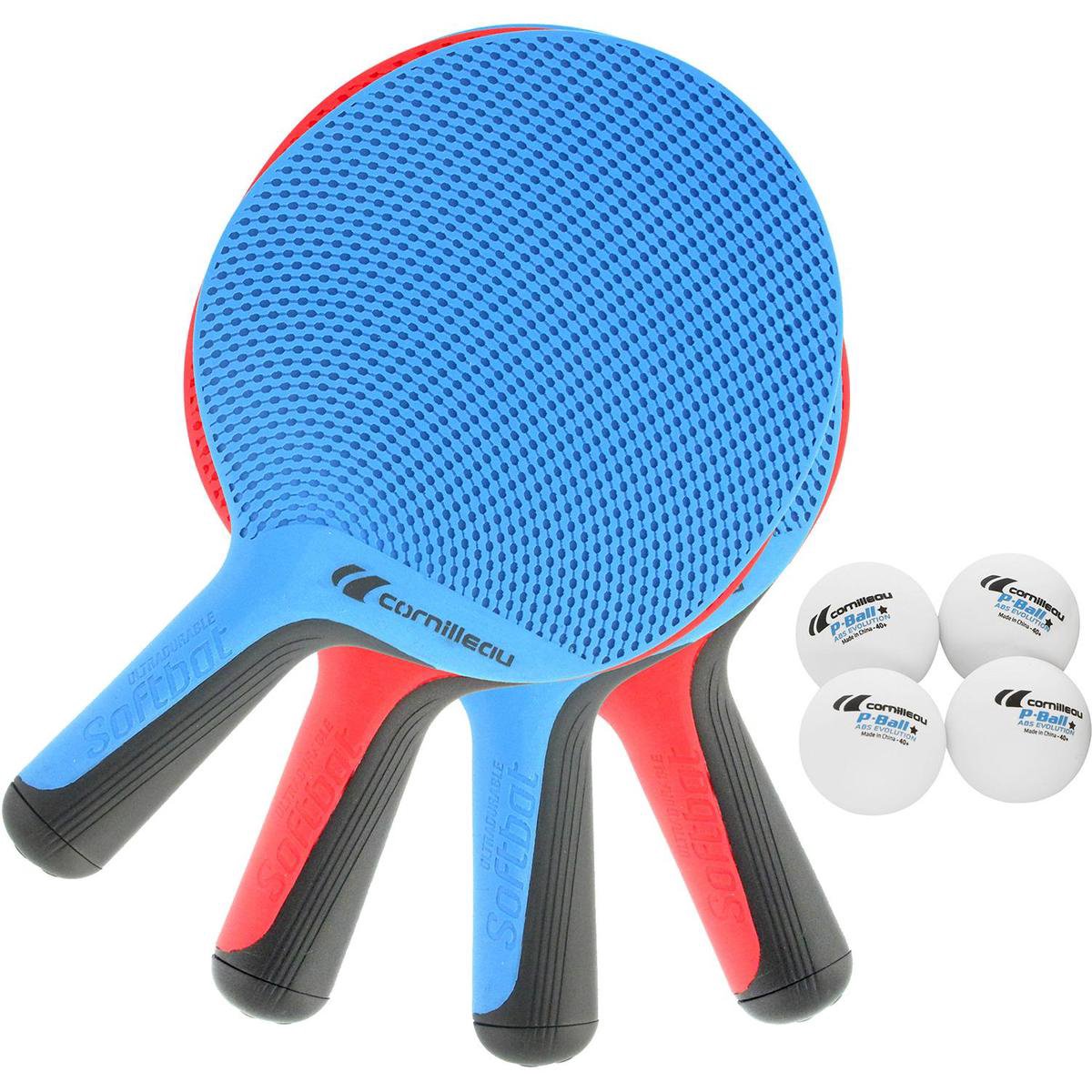 Cornilleau Tafeltennisbats Softbat 4 stuks