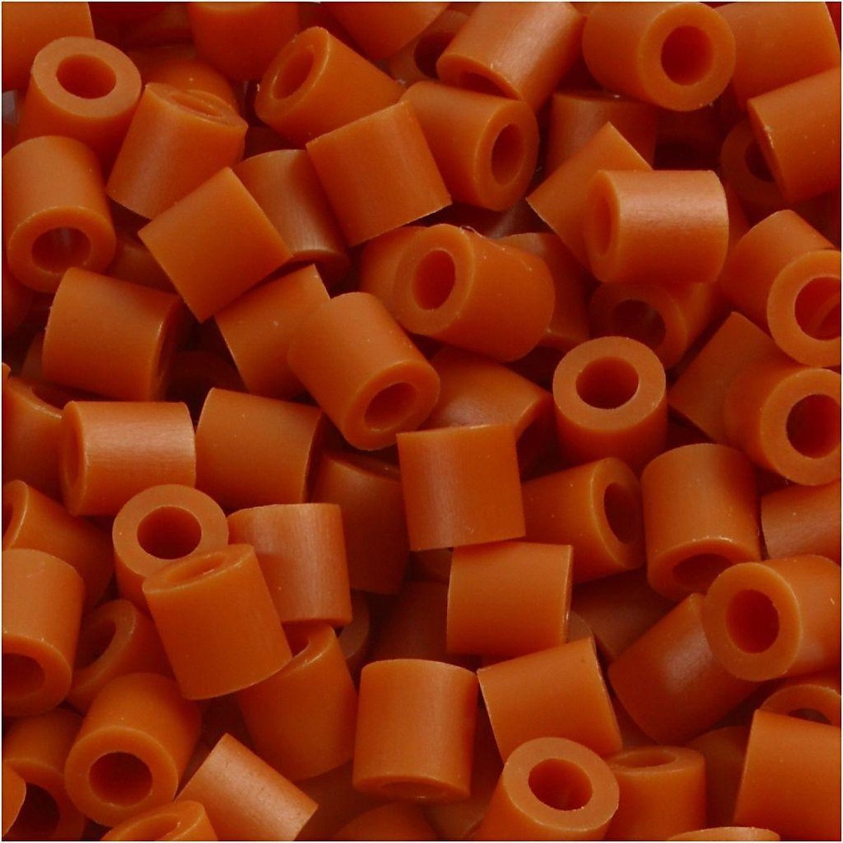 Strijkkralen afm 5x5 mm gatgrootte 2 5 mm rood bruin (32254) medium 1100stuks