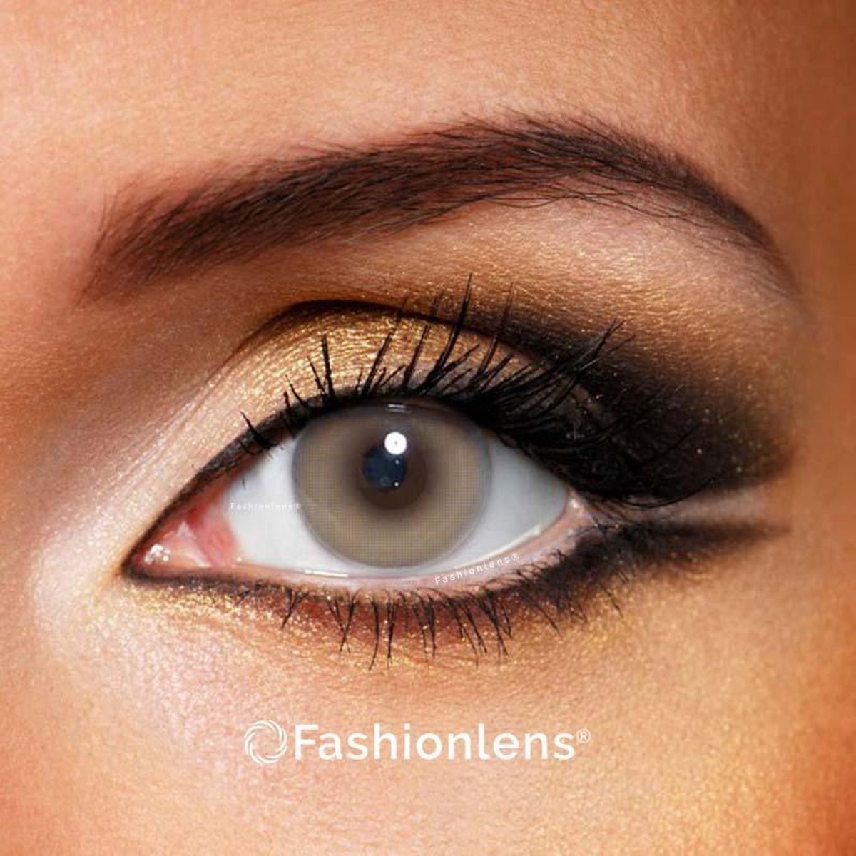 Kleurlenzen - Clear Brown - jaarlenzen met lenshouder - bruine contactlenzen Fashionlens®