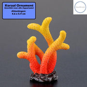 Koraal Aquarium Decoratie - Ornament - Nep Koraal - Rood/Geel - S