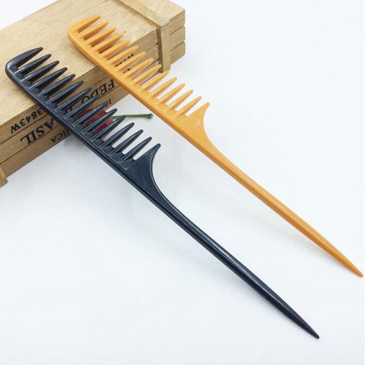 Brede Stevige 15 Tanden Puntkam|Styling Tool|Kapper Kam|Haar Accessoire|Haarkam|Cabantis|Zwart