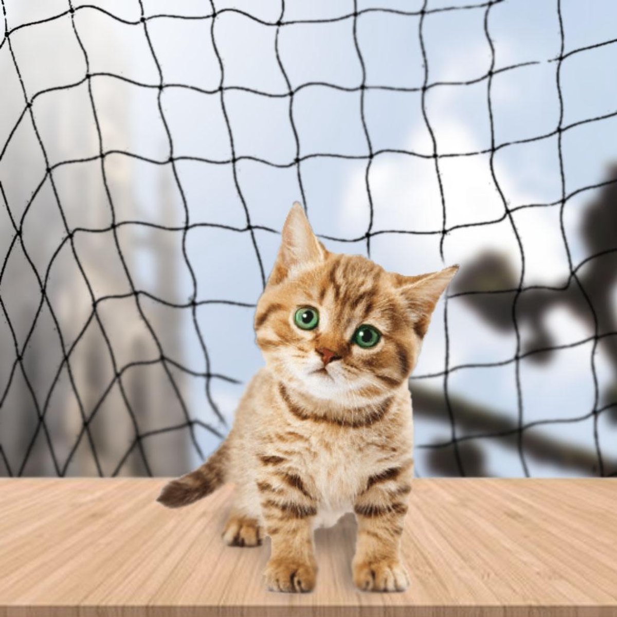 Kattennet Premium EXTRA STEVIG - 800 x 300 CM - Kattennet Voor Balkon - Zwart - Balkon net - Makkelijk te monteren