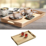 FSC® Houten Dienblad Rechthoekig - Design koffie / Thee dienblad - Dienblad met handvatten - Paulownia hout - 47 x 29.5 x 4.5 Cm