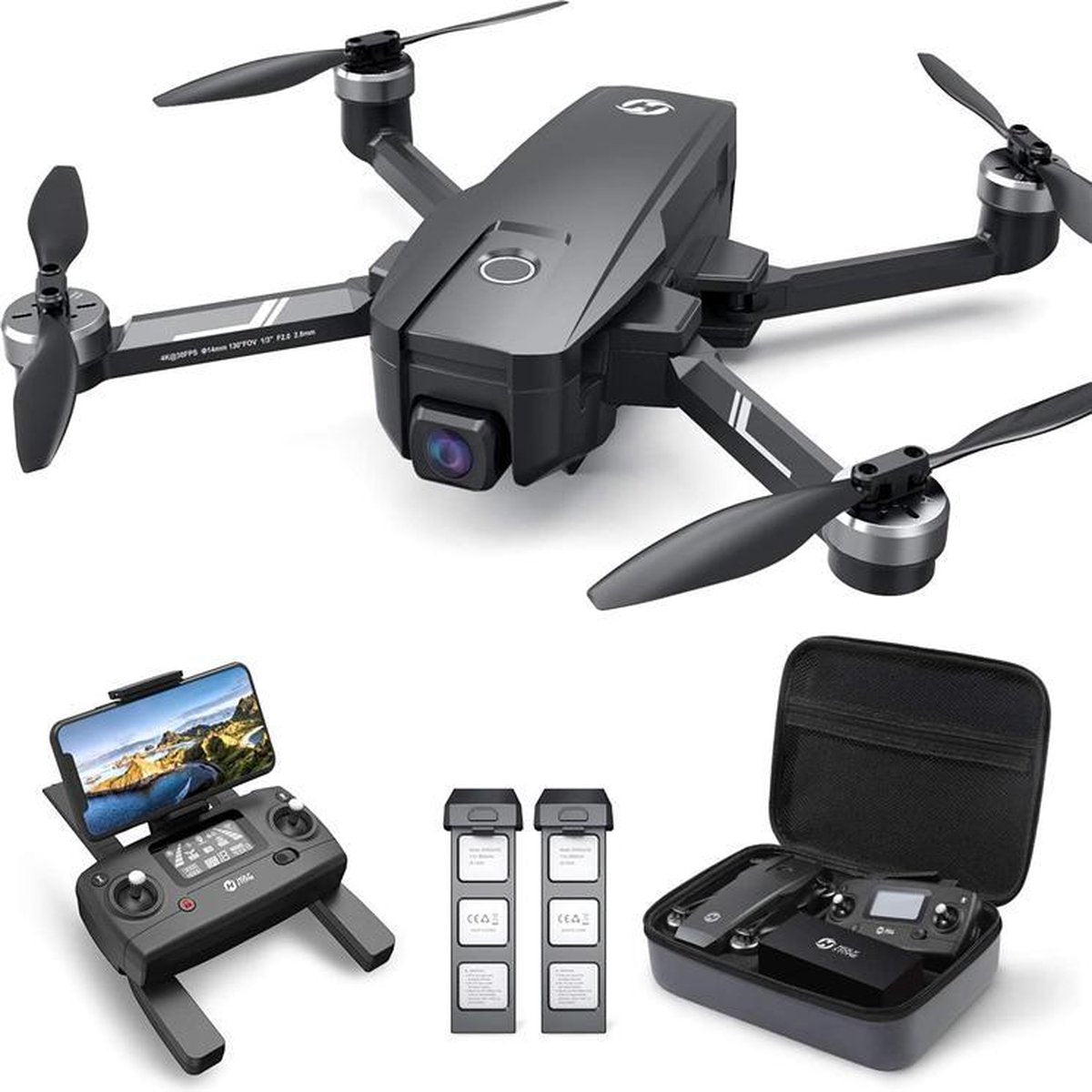 Holy Stone HS720E 4K EIS Drone -  UHD SONY SENSOR -  Automatische Stabilisatie - GPS Quadcopter voor volwassenen- Brushless Motor- 5GHz - Opvouwbaar - FPV- Extra accu - ARODI