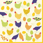 Duni Servetten Hens Check 3-laags 33 X 33 Cm Papier 20 Stuks