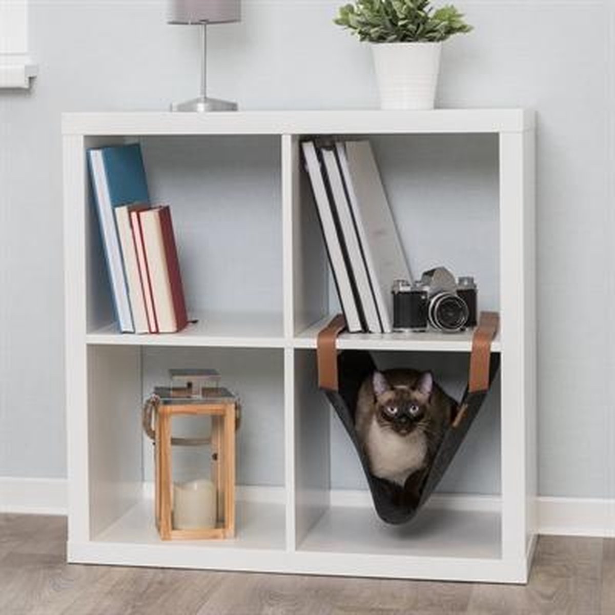 Trixie hangmat voor in kast vilt antraciet - 56x36 cm - 1 stuks